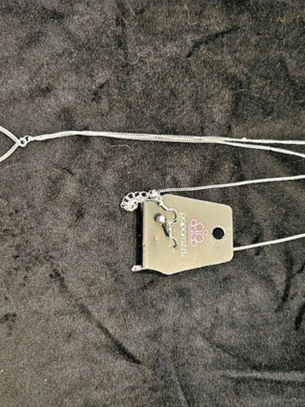 Paparazzi Statement Pendant Necklace in Silver & Black